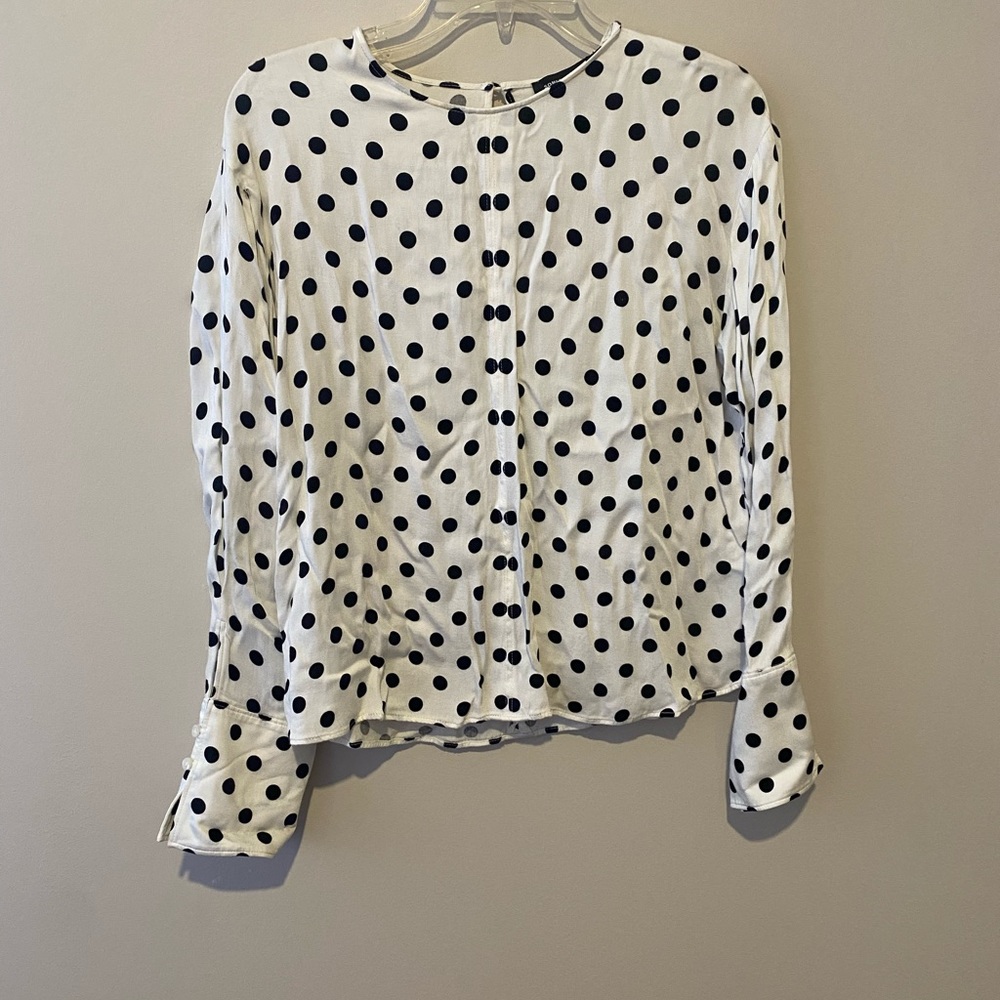 Something Navy Polka Dot Blouse